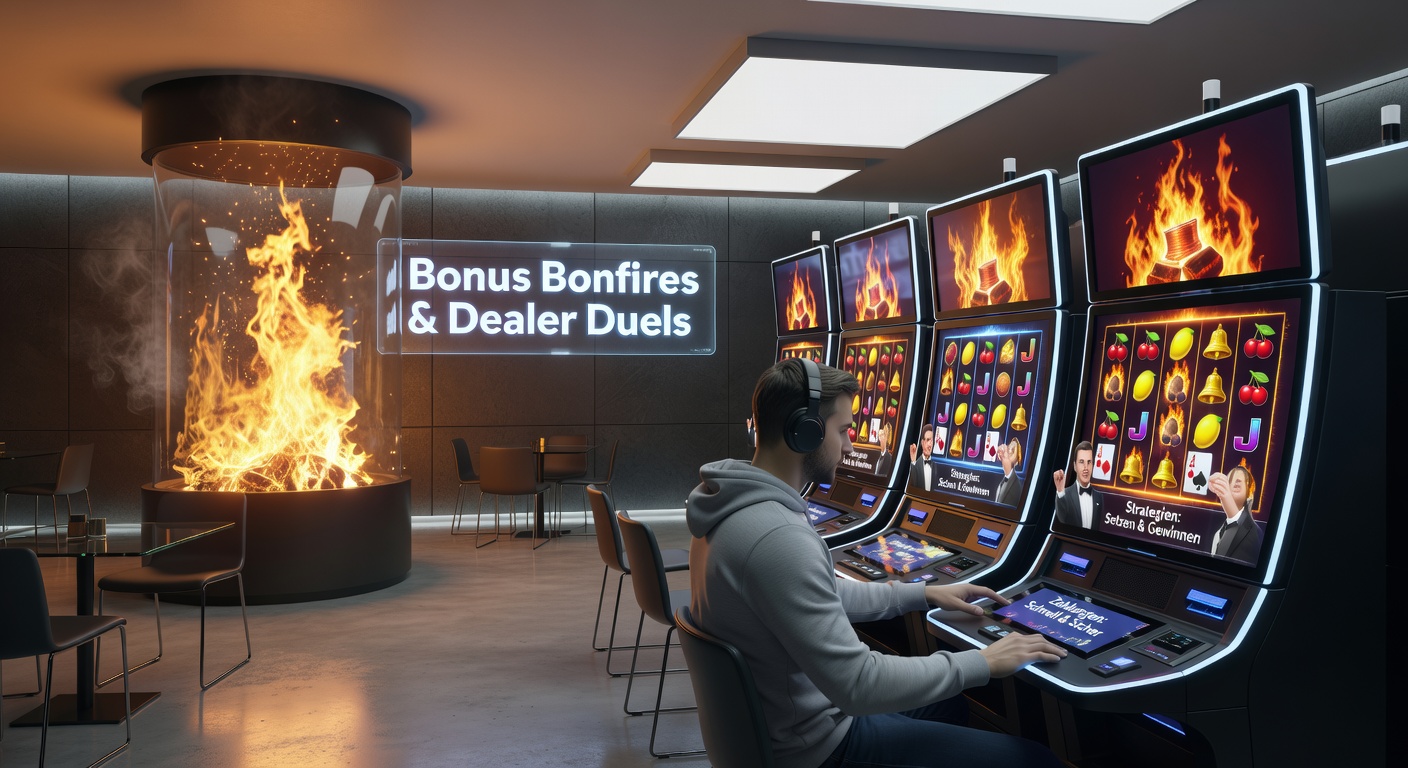 Schermafbeelding van een bruisend online casino met vurige bonusanimaties en live dealer tafels in een digitale Duitse setting