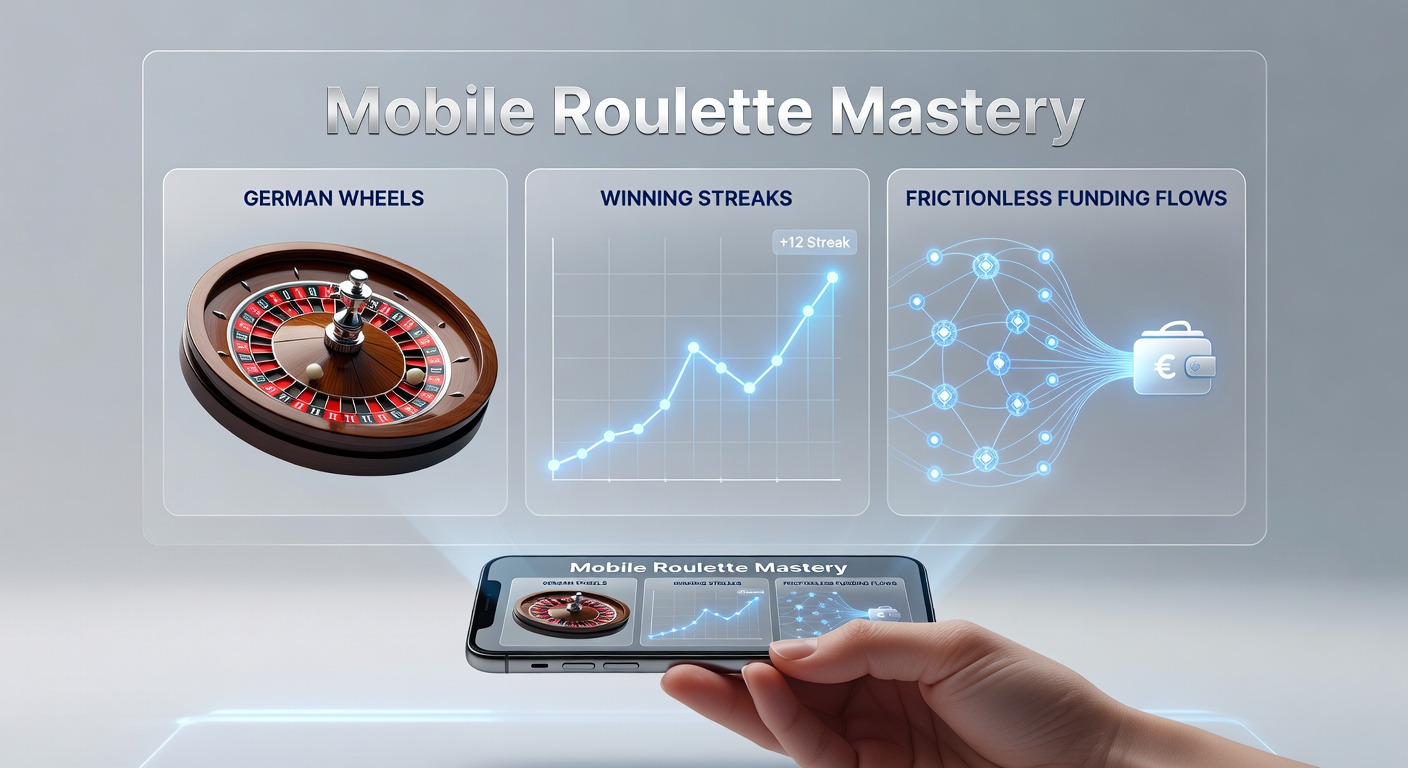 Grafiek met winnende streaks op een mobiel roulette-scherm, inclusief betaalopties zoals Giropay en een soepele storting