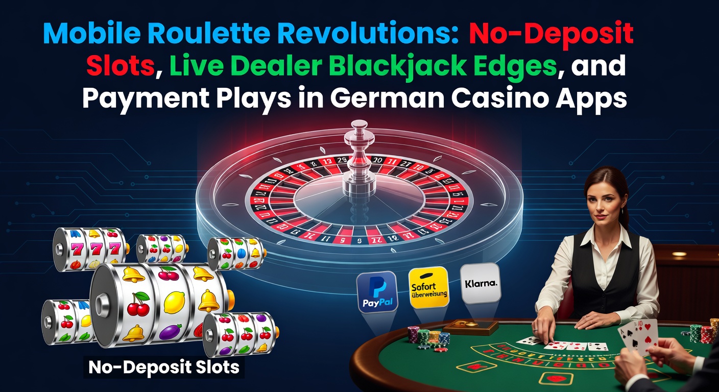 Smartphone met draaiend roulettewiel in een Duitse casino app, omringd door live dealer elementen en betaaliconen