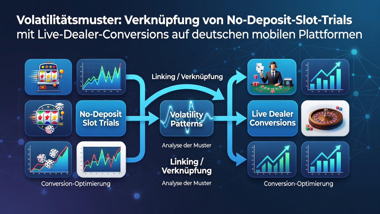 Grafieken van volatiliteitspatronen en conversiecijfers op Duitse mobiele gokplatforms